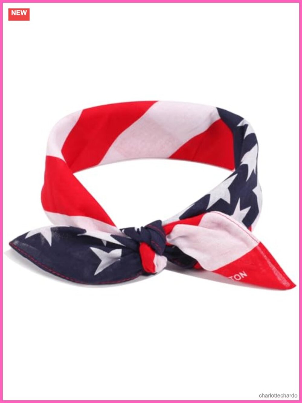 American Flag Bandana Headband Patriotic Head Wrap Neck Scarf Unisex